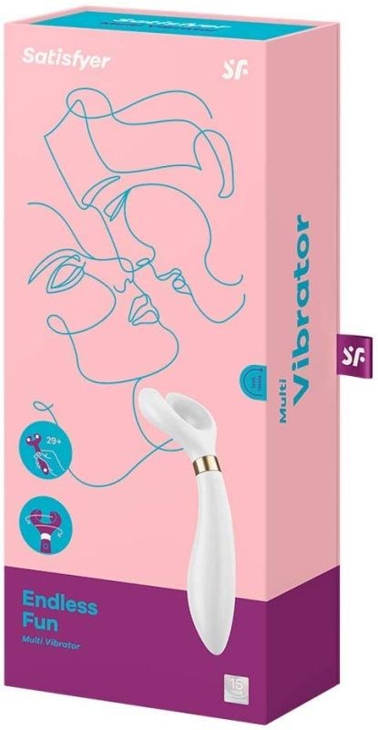 Satisfyer Endless Fun Silicone Vibrating Couples Sex Toy Triple Motor Power - - Clit Ticklers and Pulsators