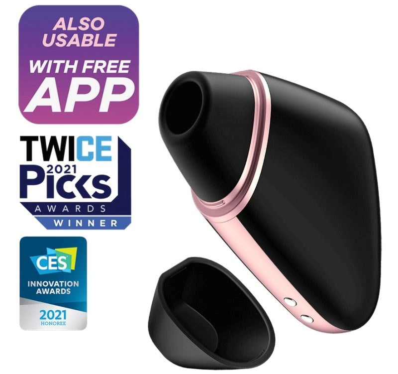 Satisfyer Love Triangle App Controlled Air Pulse Clitoral Vibrator - - Remote Control Vibrators