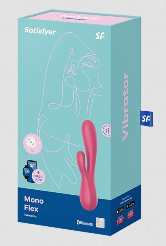 Satisfyer Mono Flex App Connected Multi Functions Rabbit Vibrator Dual Motor - - Body Wands