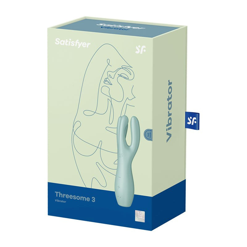 Satisfyer Threesome 3 Layon 3 Motors Clitoral Vibrator - - Clit Ticklers and Pulsators