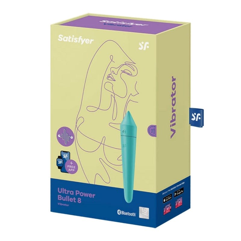 Satisfyer Ultra Power Bullet 8 App Controlled Clitoral Vibrator with Smart Tech - - Bullet Vibrators