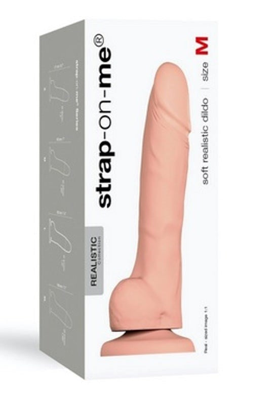 strap on me Soft Realistic Dildo Medium Lifelike Texture - - Strap On Sextoys
