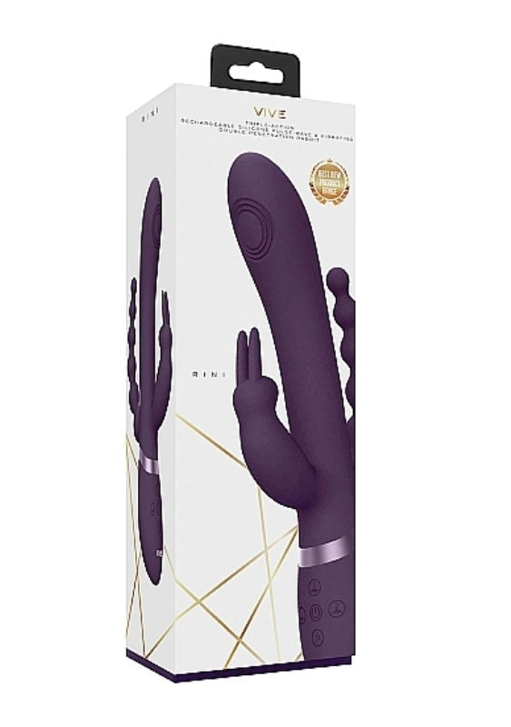 Shots Toys Vive Rini Purple Three Motor Vibrator with 10 Functions - - Body Wands