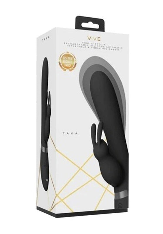 Shots Toys Vive Taka Triple Motor G Spot Vibrator with Inflation - - Rabbit Vibrators