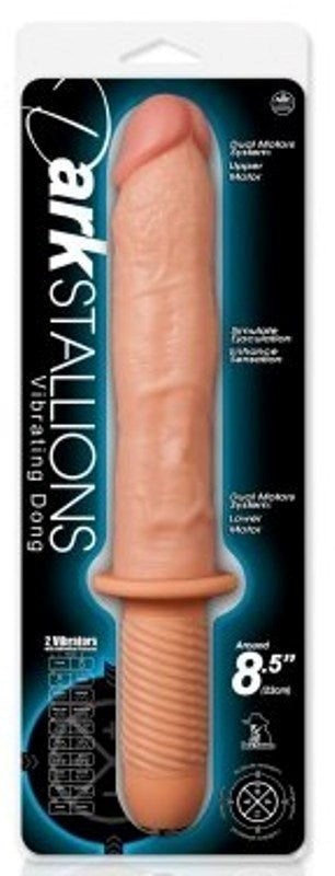 NANMA Corporation Electrifying Ecstasy Dark Stallions 8.5 Vibrating Dildo - - Clit Ticklers and Pulsators