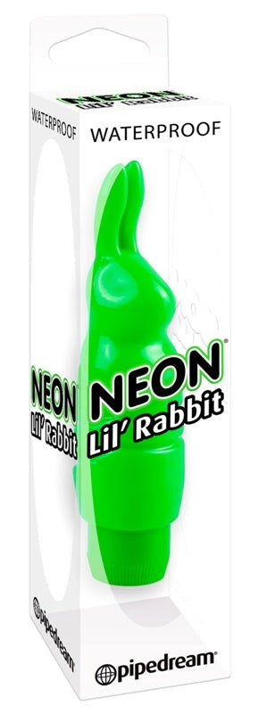 Pipedream Neon Lil Rabbit Waterproof Vibrator with Dial Control - - Rabbit Vibrators