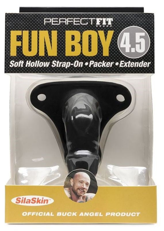 Perfect Fit Fun Boy 4.5 Inch Soft Hollow Strap On with SilaSkin Technology - - Butt Plugs