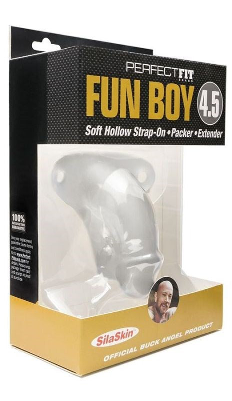 Perfect Fit Fun Boy 4.5 Inch Soft Hollow Strap On with SilaSkin Technology - - Butt Plugs