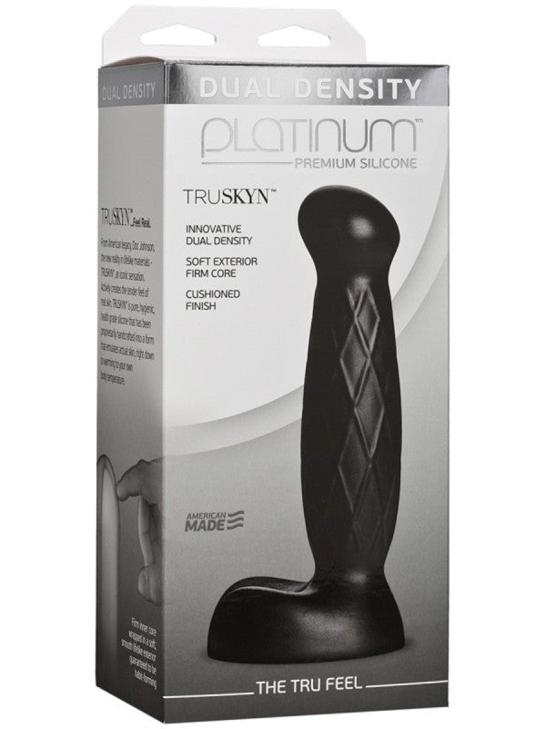 Doc Johnson Platinum The Tru Feel Realistic Dong TRUSKYN Dual Density - - Steel Sex Toys