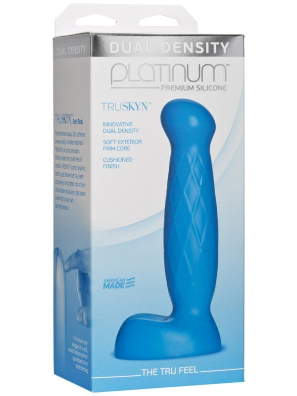 Doc Johnson Platinum The Tru Feel Realistic Dong TRUSKYN Dual Density - - Steel Sex Toys