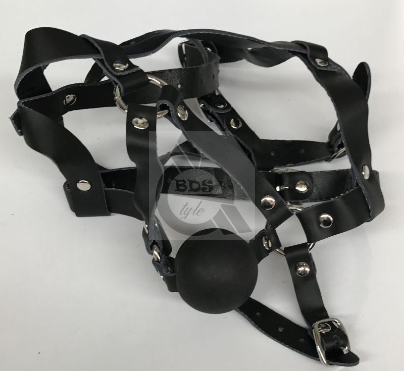 BDStyle The Crucible Face Harness Pink Faux Leather Pony Play Restraint - - Remote Control Vibrators