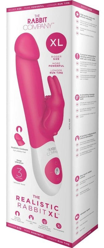 Xgen Products The Realistic Rabbit XL Triple Motor Dual Stimulation Vibrator - - Realistic Dildos