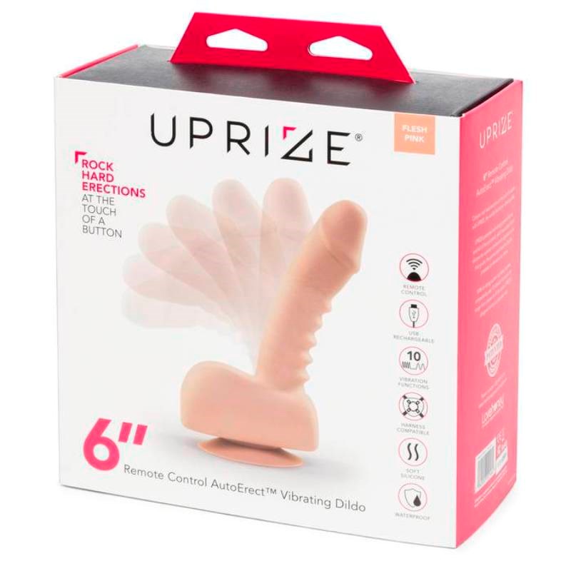 Love Honey Uprize Remote Control AutoErect 6 Inch Vibrating Dildo - - Butt Plugs