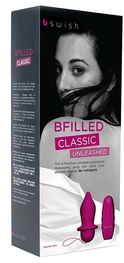 B Swish BFILLED Classic Unleashed Plug Wireless Remote Control Vibrator - - Rabbit Vibrators