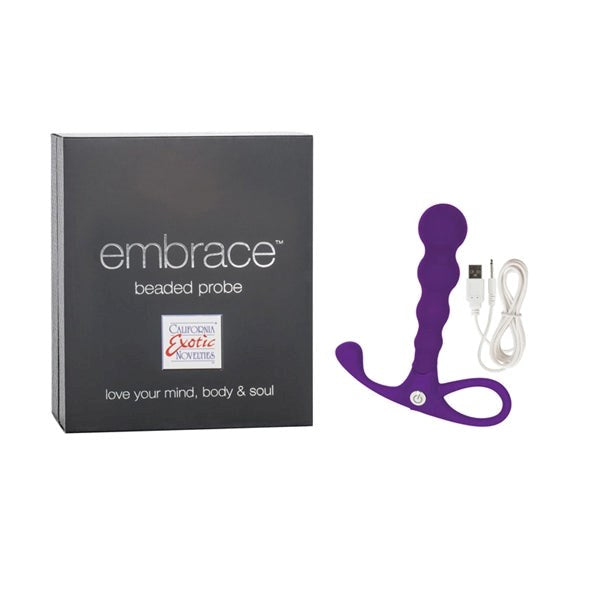 California Exotics Embrace Beaded Probe Prostate Massager with Vibration - - Rabbit Vibrators