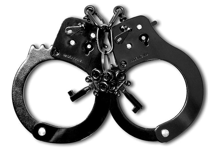 Pipedream Products Fetish Fantasy Anodized BDSM Play Handcuffs Black Metal - - Steel Sex Toys