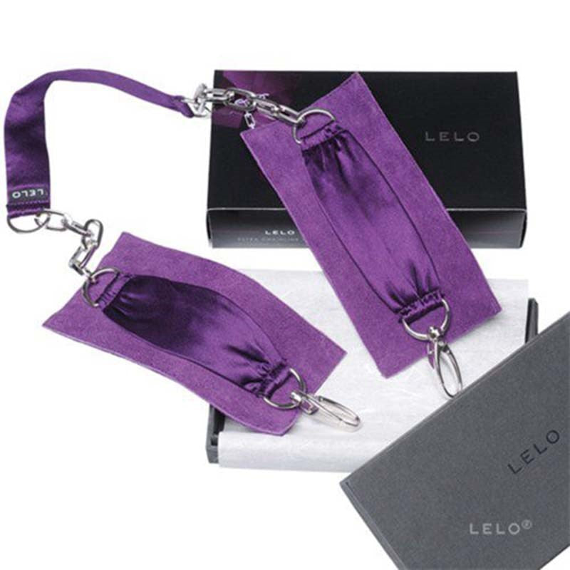 Lelo Sutra Chainlink Adult Cuffs with Silk and Suede Design - - Cuffs And Restraints