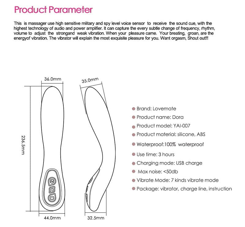 LoveMate Dora Synced Vibrations for Immersive Pleasure with Music Sync - - Rabbit Vibrators