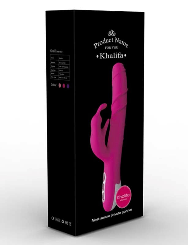 LoveMate Khalifa Rotating Rabbit Vibe Dual Motor Clitoral Stimulation - - Butt Plugs