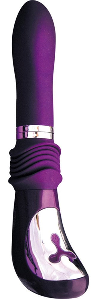 MiaMaxx Thrusting Vibrator with 3 Inch Thrust Depth and Dual Stimulation - - Finger and Tongue Vibrators
