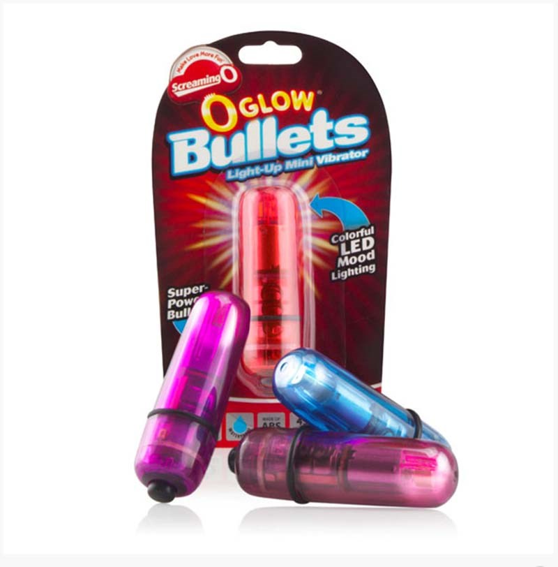 Screaming O O Glow Bullets LED Illuminated Bullet Vibrators - - Finger and Tongue Vibrators