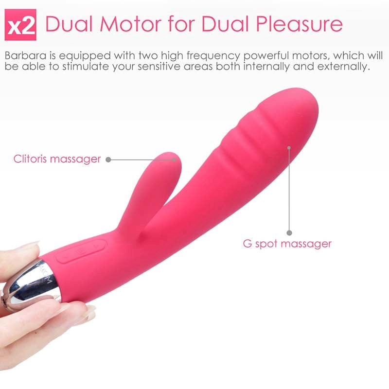 Svakom Barbara Rabbit Shape G Spot Vibrator with Dual Stimulation - - G-Spot Vibrators