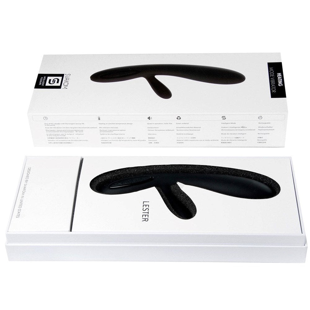 Svakom Lester Multi Functions Silicone Rabbit Vibrator with Dual Motors - - G-Spot Vibrators