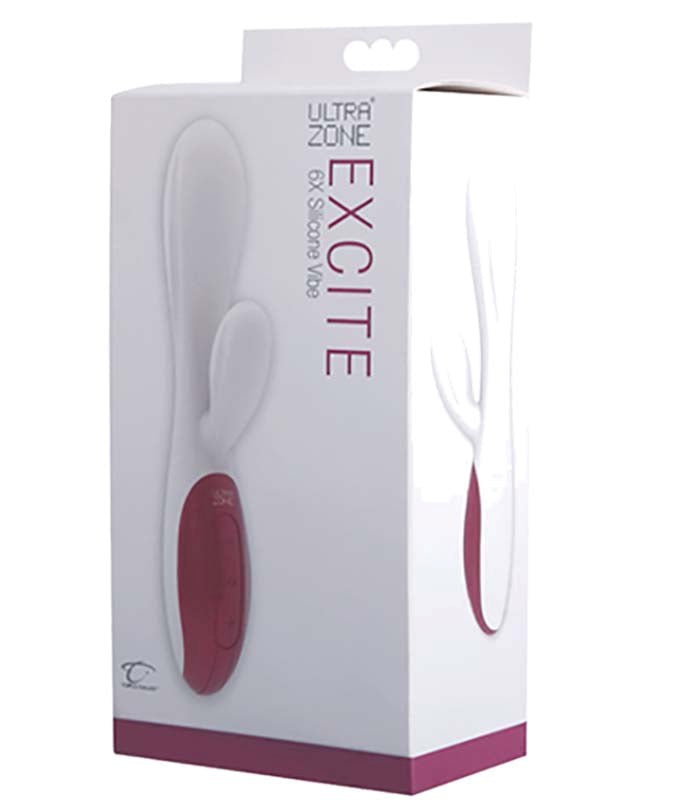 Topco UltraZone Excite 6X Rabbit Style Vibe Dual Stimulation Vibrator - - G-Spot Vibrators