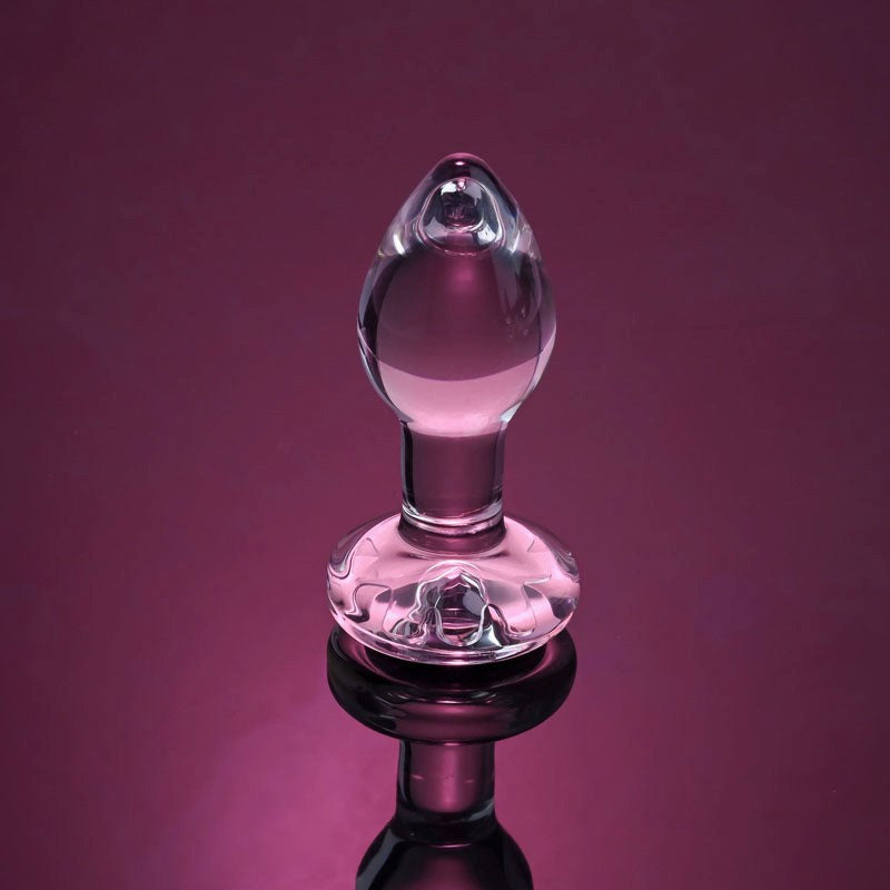 Adam & Eve Pink Gem Glass Butt Plug Luxurious Anal Stimulation Sex Toy - - Butt Plugs