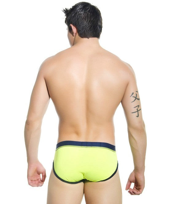 Andrew Christian Almost Naked Brief Lime Anatomical Pouch Support - - Mens Briefs And Boxers