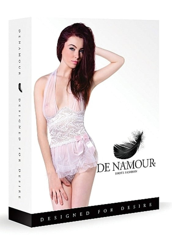 Shots Toys Babydoll with Ribbon & G String Premium Nylon Spandex Blend - - Babydolls and Chemises