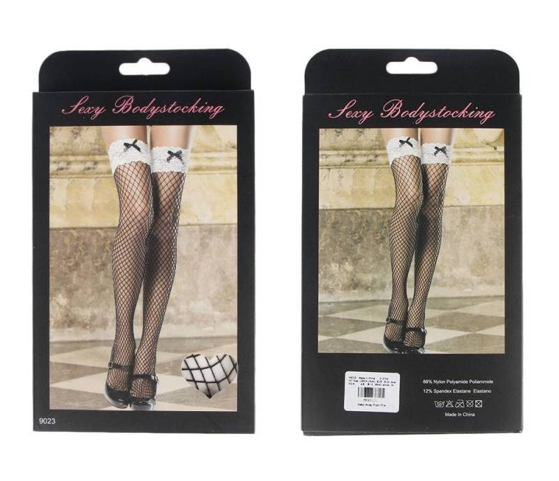 OH Yeah Black and White Sexy Stocking Thigh High Intimate Hosiery - - Hosiery