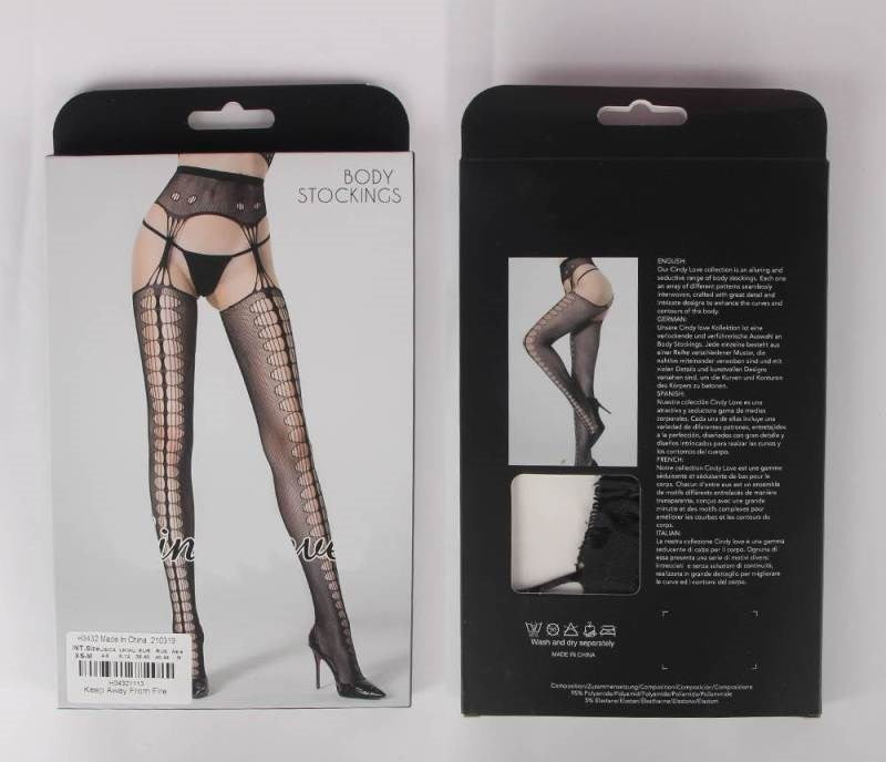 OH Yeah Black Sexy Fishnet Pantyhose Tights with Anti Slip Silicone Band - - G-Strings, Panties and Shorts