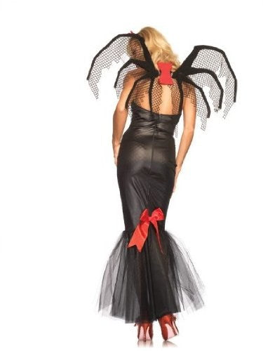 Leg Avenue Black Widow Beauty Costume Polyester Spandex Bodysuit - - Fancy Dress Ups