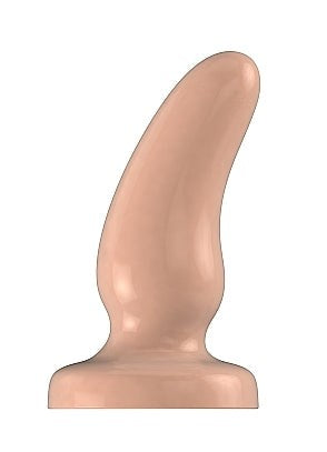 Shots Toys Bottom Line Rubber Butt Plug Flesh Model 7 Suction Cup Base - - Butt Plugs