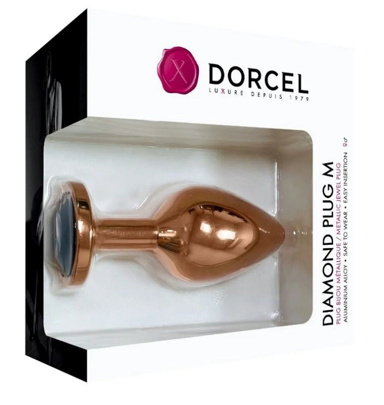 Marc Dorcel Toys Diamond Plug Rose Gold Aluminum Butt Plug - - Butt Plugs