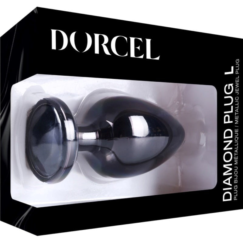 Marc Dorcel Toys Diamond Plug Black Premium Aluminum Anal Plug - - Butt Plugs