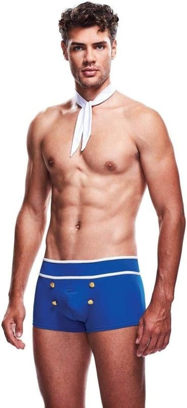 Envy Menswear 2 Piece Sailor Salute Set BLEC10 Roleplay Lingerie - - Mens Briefs And Boxers