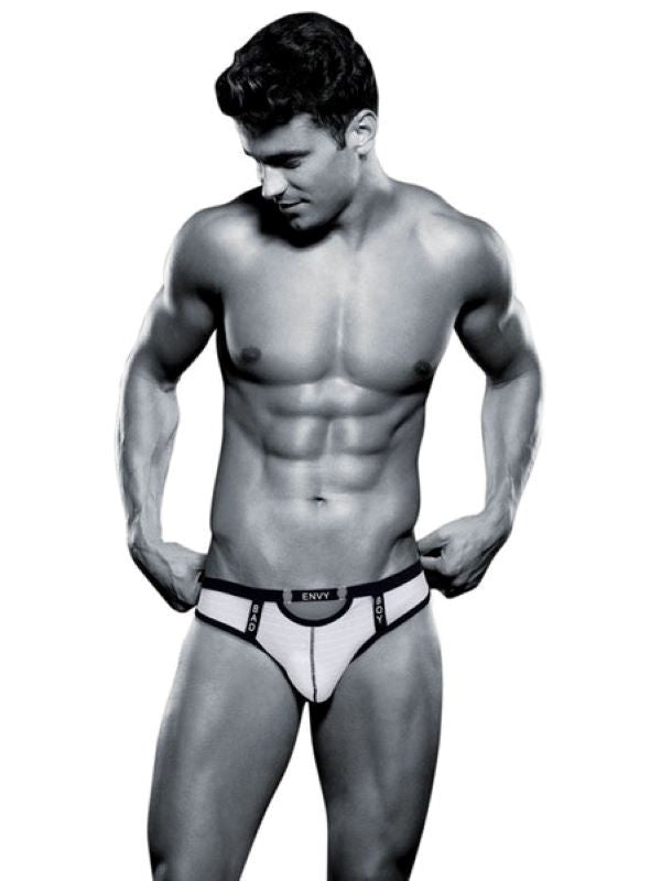 Envy Menswear Bad Boy Thong White Premium Comfortable Intimate Menswear - - Jocks and G-Strings