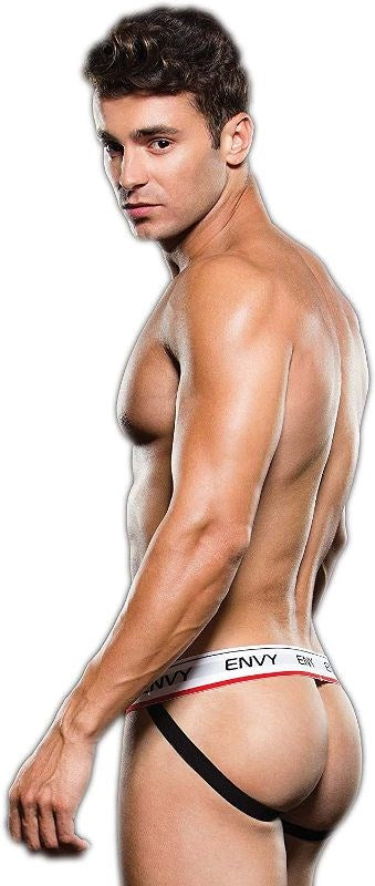 Envy Menswear Logo Elastic LowRise Mesh Jock E036 Breathable Mesh - - Jocks and G-Strings