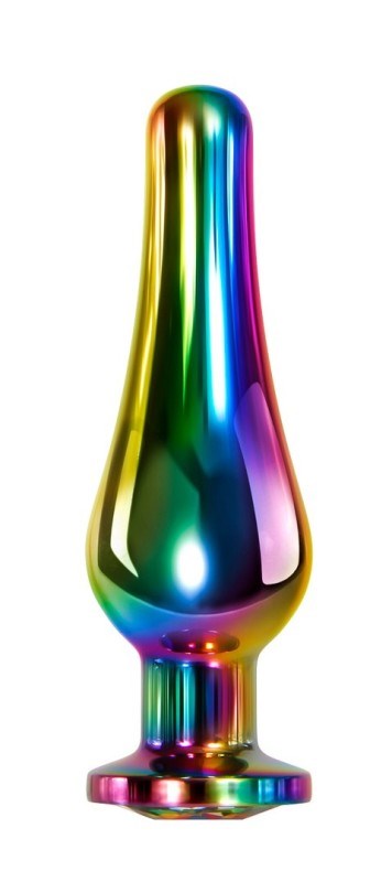 Evolved Rainbow Metal Butt Plug Temperature Play and Anal Stimulation - - Butt Plugs