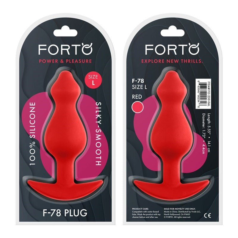 VVOLE LLC Forto F 78 Pointee Plug Red Tapered Silicone Butt Plug - - Butt Plugs