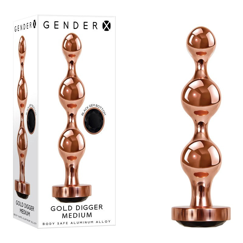 Evolved Gender X GOLD DIGGER Customizable Anal Pleasure Butt Plug - - Butt Plugs