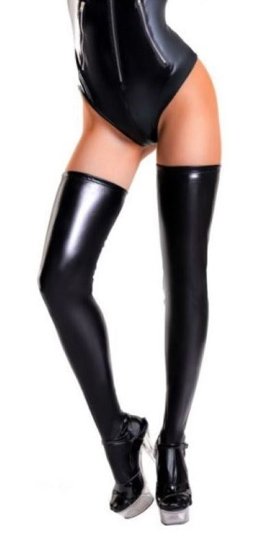 Glossy Wetlook Connie Zipper Stockings Bold Affordable Perfectly Fitted - - Her Fetish