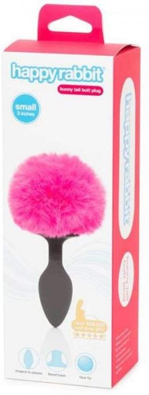Love Honey Happy Rabbit Pink Bunny Tail Plug for Anal Play and Role Play - - Butt Plugs