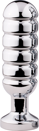 NANMA Corporation Luxurious Metallic Zone Ribbed Anal Toy 3 Sizes Premium - - Butt Plugs