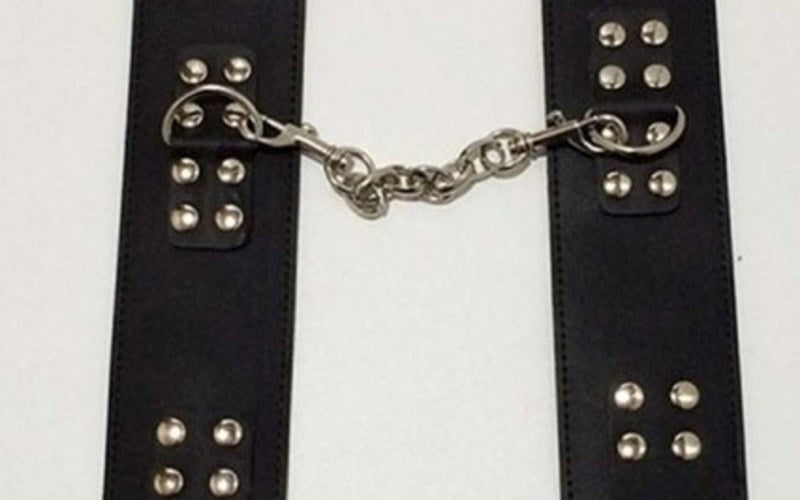 MG Leather Wrist/Ankle Cuffs with Buckle Black - - Cuffs and Restraints