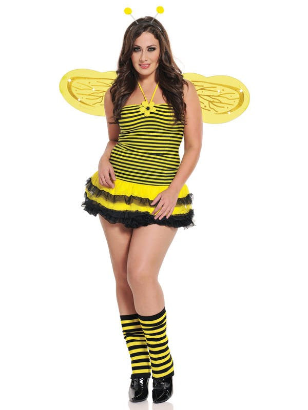 Seven til Midnight Midnight Stinger Yellow Costume Complete Set - - Fancy Dress Ups