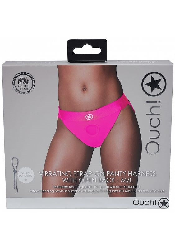 Shots Toys Ouch! Intimate Pleasure Enhancer Vibrating Strap on Panty Harness - - Strap On Sextoys