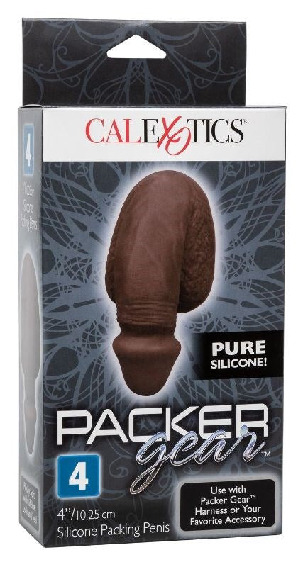 California Exotics Packer Gear Silicone Penis Black Realistic Packer - - Strap On Sextoys